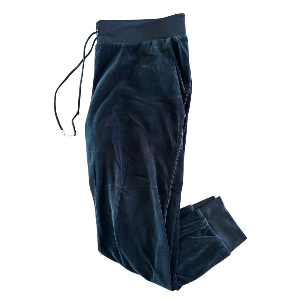 Juicy Couture XL Black Velour Jogger Pants Y2K Track Pants
